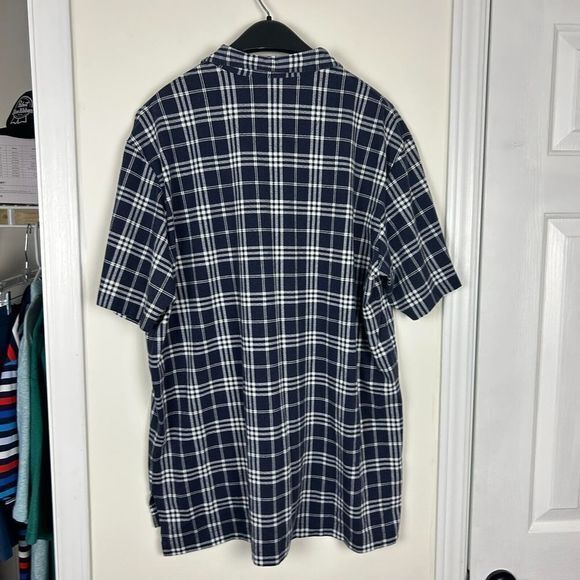 Polo Ralph Lauren Men's XL Plaid Soft Cotton‎ Short Sleeve Shirt Blue - Picture 3 of 4